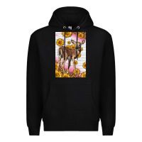 Black Western Cute Baby Deer Fawn Premium Hoodie - LillyAllenDesigns