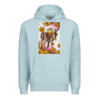 Blue Mist Western Cute Baby Deer Fawn Premium Hoodie - LillyAllenDesigns