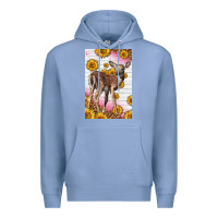 Colony Blue Western Cute Baby Deer Fawn Premium Hoodie - LillyAllenDesigns