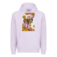 Lilac Western Cute Baby Deer Fawn Premium Hoodie - LillyAllenDesigns
