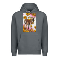 Rock Western Cute Baby Deer Fawn Premium Hoodie - LillyAllenDesigns