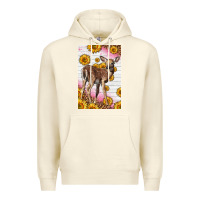 Sandshell Western Cute Baby Deer Fawn Premium Hoodie - LillyAllenDesigns