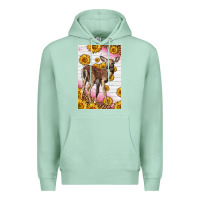 Seafoam Western Cute Baby Deer Fawn Premium Hoodie - LillyAllenDesigns