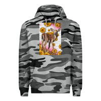 Slate Camo Western Cute Baby Deer Fawn Premium Hoodie - LillyAllenDesigns