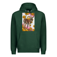 Sports Green Western Cute Baby Deer Fawn Premium Hoodie - LillyAllenDesigns