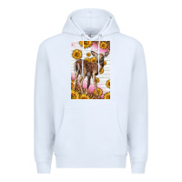 White Western Cute Baby Deer Fawn Premium Hoodie - LillyAllenDesigns