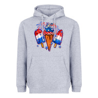 Heather Grey 4th of July ice creams Heavyweight Hoodie - Neo Western