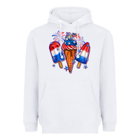 White 4th of July ice creams Heavyweight Hoodie - Neo Western