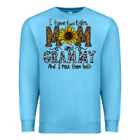 Ocean Blue i have two titles mom and grmmh and i rock them both Premium Sweatshirt - CowhideDigitalArt