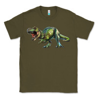Army Green t rex dinosaur Classic Tee - RanaPortraitStore