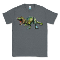 Charcoal Heather t rex dinosaur Classic Tee - RanaPortraitStore