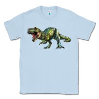 Dusty Blue t rex dinosaur Classic Tee - RanaPortraitStore