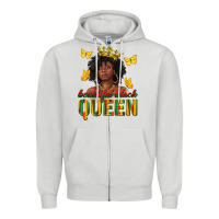 Dove Grey beautiful black queen Zipper Hoodie - texasbilliewilder
