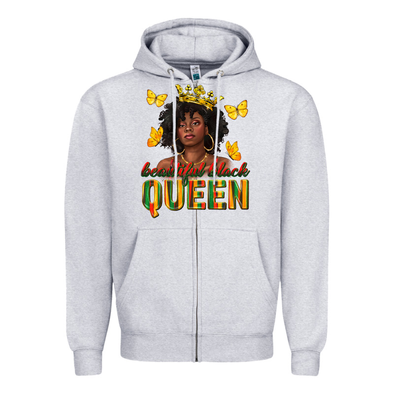 Beautiful Black Queen Zipper Hoodie by texasbilliewilder | Teevron