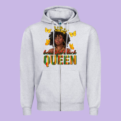 Zipper Hoodie beautiful black queen