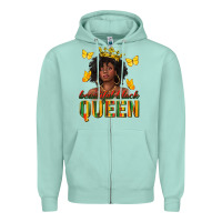 Seafoam beautiful black queen Zipper Hoodie - texasbilliewilder