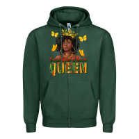 Sports Green beautiful black queen Zipper Hoodie - texasbilliewilder