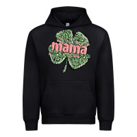 Black leopard shamrock mama Urban Hoodie - MaliasSmallBusiness