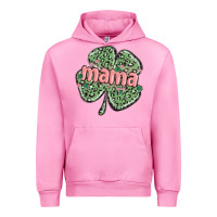 Fuchsia Pink leopard shamrock mama Urban Hoodie - MaliasSmallBusiness