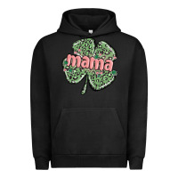 Pigment Black leopard shamrock mama Urban Hoodie - MaliasSmallBusiness