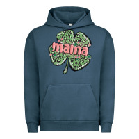 Pigment Midnight Navy leopard shamrock mama Urban Hoodie - MaliasSmallBusiness