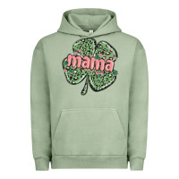 Pigment Oil Green leopard shamrock mama Urban Hoodie - MaliasSmallBusiness