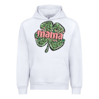 White leopard shamrock mama Urban Hoodie - MaliasSmallBusiness