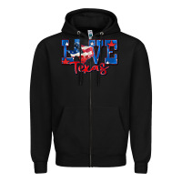 Black love texas map Zipper Hoodie - Zillion Design Studio