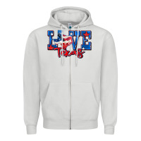 Dove Grey love texas map Zipper Hoodie - Zillion Design Studio