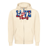 Sandshell love texas map Zipper Hoodie - Zillion Design Studio
