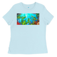 Baby Blue lobster license plate Ladies Tee - BarkalooDesign