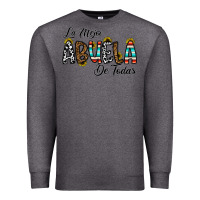 Charcoal Heather la mejor abuela de todas Premium Sweatshirt - CowhideDigitalArt