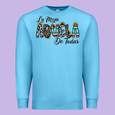 La Mejor Abuela De Todas Premium Sweatshirt Designed By Cowhidedigitalart