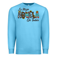 Ocean Blue la mejor abuela de todas Premium Sweatshirt - CowhideDigitalArt