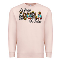 Pale Pink la mejor abuela de todas Premium Sweatshirt - CowhideDigitalArt