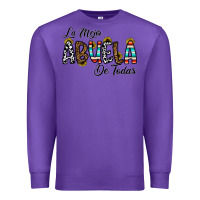 Purple la mejor abuela de todas Premium Sweatshirt - CowhideDigitalArt
