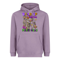 Lavender bead up bitches it's mardi gras skeleton Heavyweight Hoodie - FaDigitalArtStudio
