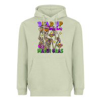 Matcha bead up bitches it's mardi gras skeleton Heavyweight Hoodie - FaDigitalArtStudio