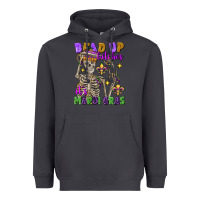 Smoke bead up bitches it's mardi gras skeleton Heavyweight Hoodie - FaDigitalArtStudio