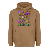 Toasted Coconut bead up bitches it's mardi gras skeleton Heavyweight Hoodie - FaDigitalArtStudio