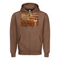 Chestnut American melanin flag Zipper Hoodie - texasbilliewilder