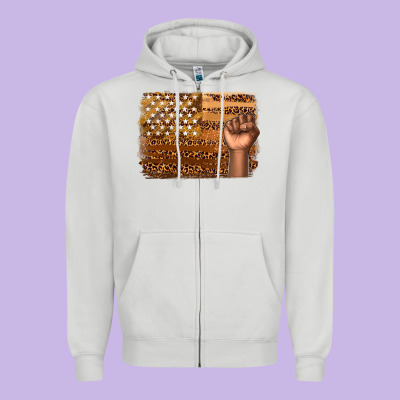 Zipper Hoodie American melanin flag