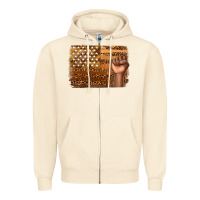 Sandshell American melanin flag Zipper Hoodie - texasbilliewilder