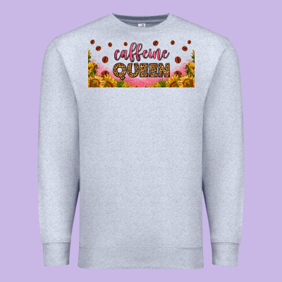 Caffeine Queen 16oz Libbey Cup Premium Sweatshirt Designed By Hra Design Shop