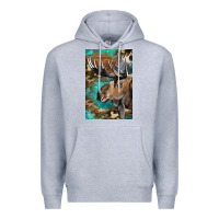 Heather Grey Western Camo Moose Premium Hoodie - LillyAllenDesigns