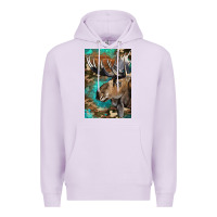 Lilac Western Camo Moose Premium Hoodie - LillyAllenDesigns