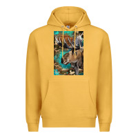 Mustard Western Camo Moose Premium Hoodie - LillyAllenDesigns