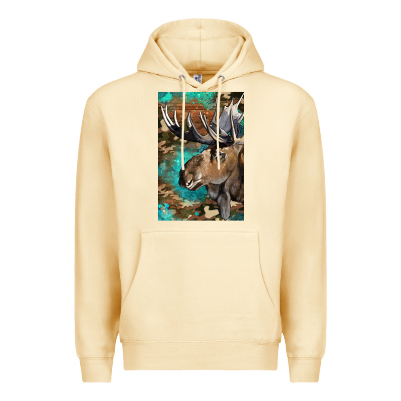 Western Camo Moose Premium Hoodie by LillyAllenDesigns | Teevron