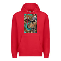 Red Western Camo Moose Premium Hoodie - LillyAllenDesigns