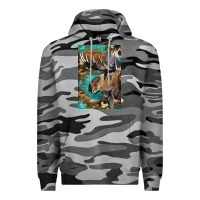 Slate Camo Western Camo Moose Premium Hoodie - LillyAllenDesigns